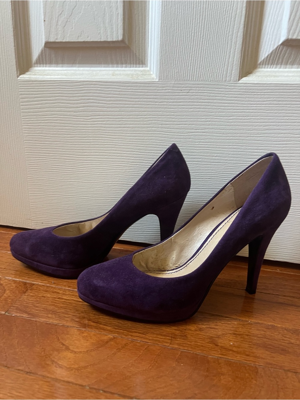 Purple Suede High Heel Pumps - Women's Dress Shoes